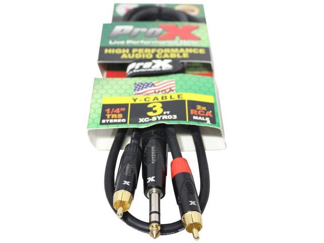 ProX XC-SYR03 3 1/4 TRS-M Stereo to Dual RCA-M Unbalanced High Performance Audio Cable - image 5