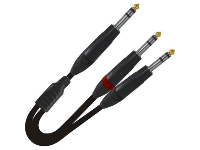 ProX XC-SYS03 3' 1/4' TRS-M to Dual 1/4' TRS-M High Performance Audio Cable