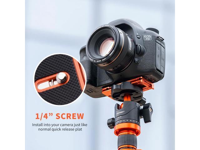K & F Concept 2-In-1 Arca Swiss Quick Release Plate for Cameras and Smartphones, Orange