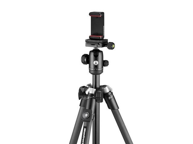 Manfrotto Element MII Mobile Bluetooth 4-Section Carbon Fiber Traveler Tripod, Black