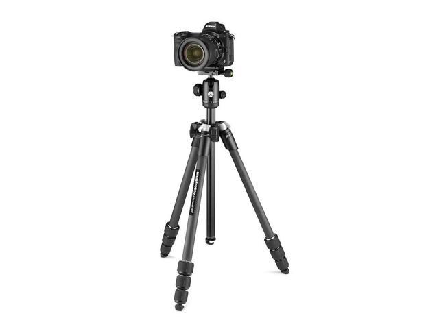 Manfrotto Element MII Mobile Bluetooth 4-Section Carbon Fiber Traveler Tripod, Black