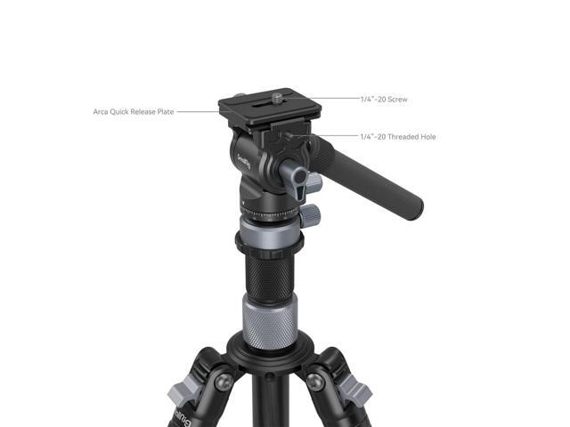 SmallRig 4-Section Carbon Fiber Travel Tripod with CH20 Fluid Video Head