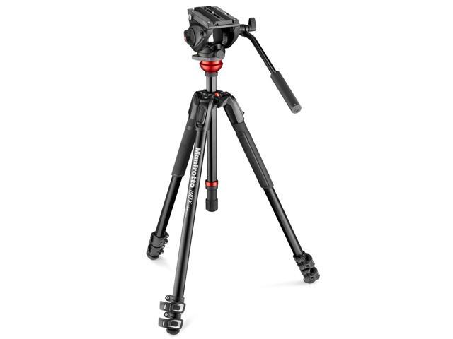 Manfrotto 190X 3-Section Aluminum Video Tripod with 500 Fluid Video Head