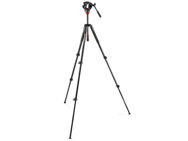 Manfrotto 190X 3-Section Aluminum Video Tripod with 500 Fluid Video Head