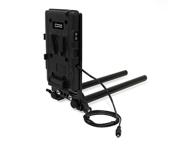 Core SWX 15mm Rail Mount Cheese Plate with V-Mount Battery Plate and 18' Regulated 8V Cable for Canon C100/C100MK2