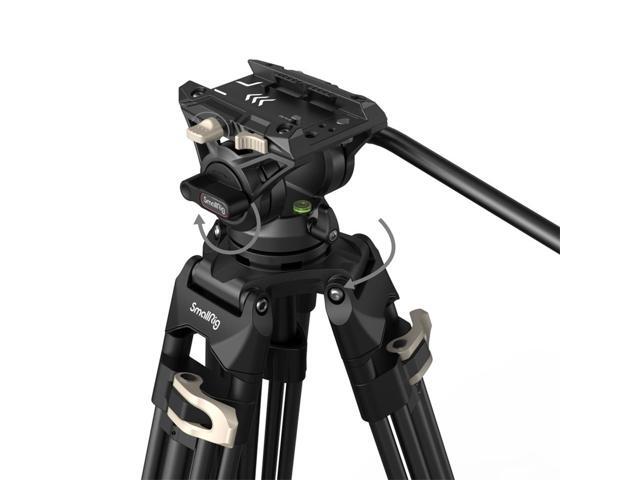 SmallRig AD-01 3751B 3-Section Heavy-Duty Aluminum Tripod with Fluid Head