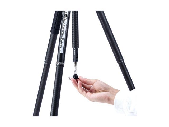 FotoPro X-AIRCROSS 3 Video 5-Section Carbon Fiber Tripod with MH-2L Fluid Video Head, Slate Gray