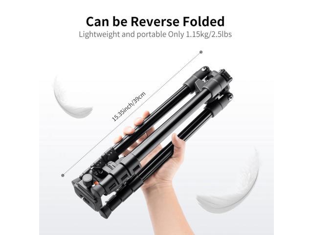 K & F Concept K234A1 4-Section Lightweight Aluminum Travel Vlog Tripod with Ball Head, Black