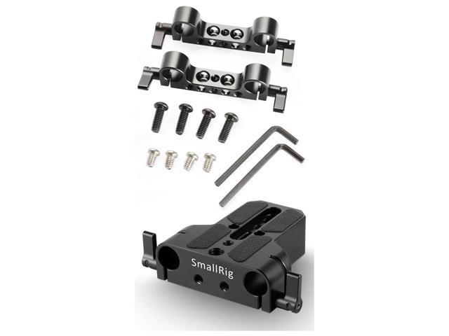 SmallRig Super Lightweight 15mm Railblock, 2-Pack - With SmallRig Baseplate with Dual 15mm Rod Clamp