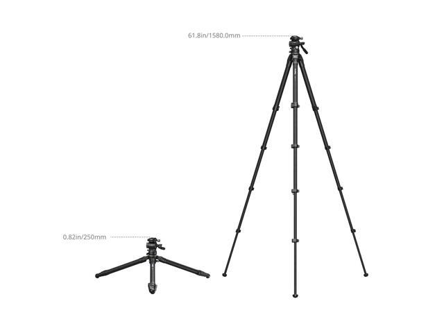 SmallRig Portable 5-Section Carbon Fiber Travel Tripod with Ball Head, Black