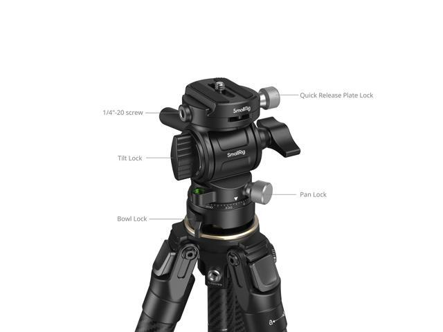 SmallRig Portable 5-Section Carbon Fiber Travel Tripod with Ball Head, Black
