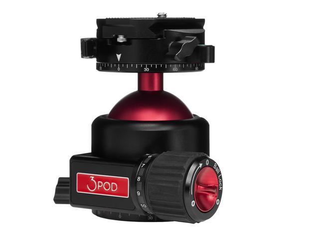 3Pod Everest Series H4 Ball Head, Arca Swiss Quick Release Plate, 360 Degree Rotating Tripod Ball Head Mount, Head 1/4-inch Screw for DSLR Camera,...