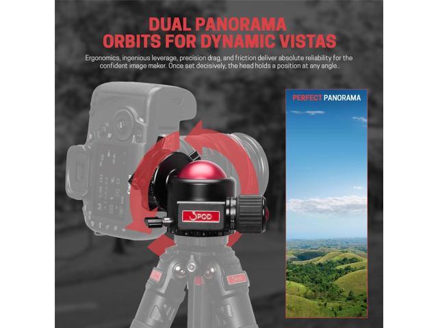 3Pod Everest Series H4 Ball Head, Arca Swiss Quick Release Plate, 360 Degree Rotating Tripod Ball Head Mount, Head 1/4-inch Screw for DSLR Camera,...