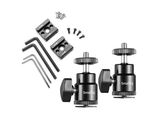SmallRig Cold Shoe, 2-Pack - With SmallRig 1/4' Camera Hot Shoe Mount with Additional 1/4' Screw, 2-Pack