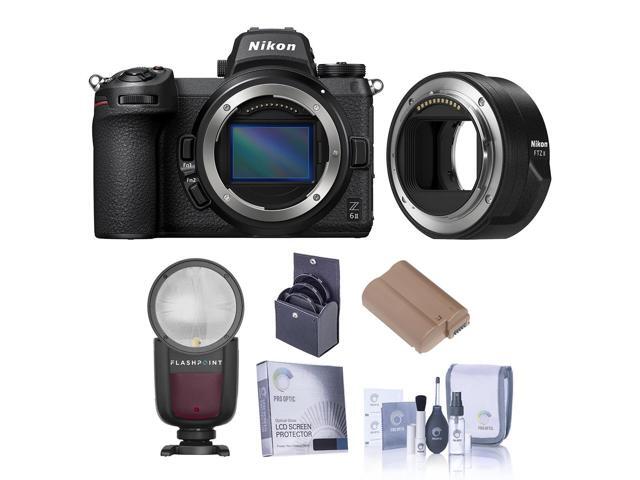 Nikon Z 6II Mirrorless Camera with Mount Adapter FTZ II,Camera Bundle Prepaid Subscription,Lithium-Ion Battery Pack,Glass Screen Protector for the...