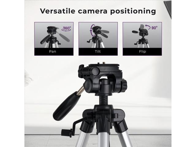 Takama Aluminum 3-Section Tripod with 3-Way Head, 58' Max Height