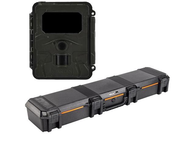 Pelican V770 Vault Single Scoped Rifle Case, Black, Bundle with HCO Outdoor Spartan 8MP HD Blackout Flash Trail Camera