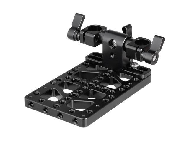 CAMVATE Battery Backboard Cheese Plate with 360 Degree Swivel 15mm Rod Clamp for Anton Bauer Gold Mount Power Adapter