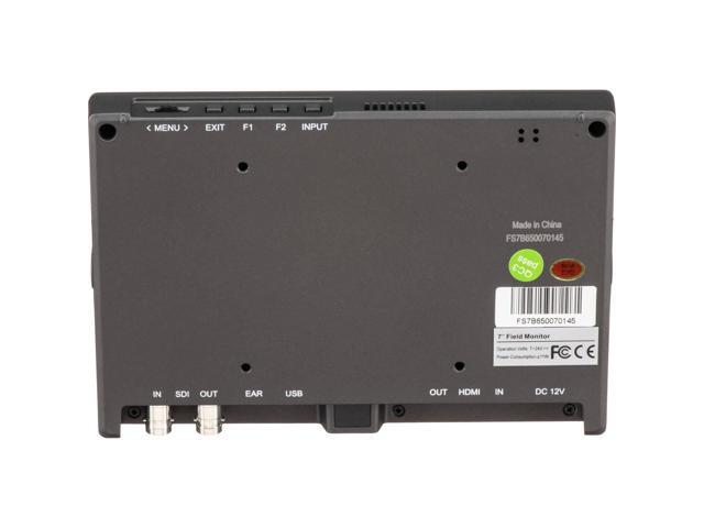 LILLIPUT FS7 7' Full HD Camera-Top Broadcast Monitor Metal Frame with 3G-SDI and 4K HDMI Metal Housing High Resolution F970 Plate for Camcorder DSLR