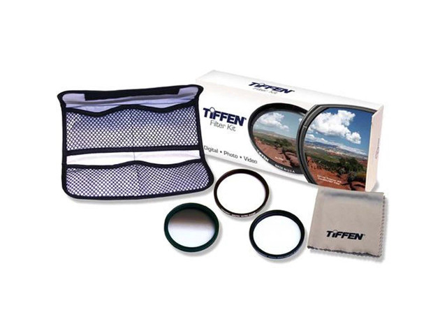Tiffen 58mm Digital Pro SLR Filter Kit, With Digital Ultra Clear, Color Grad ND.6, Pro-Mist 2 Filters, Micro Fiber Cleaning Cloth & Filter Case