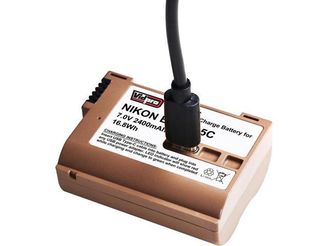 Power2000 Nikon EN-EL15C 7V 2400mAh 16.8Wh Lithium-Ion Battery with USB-C Direct Charge