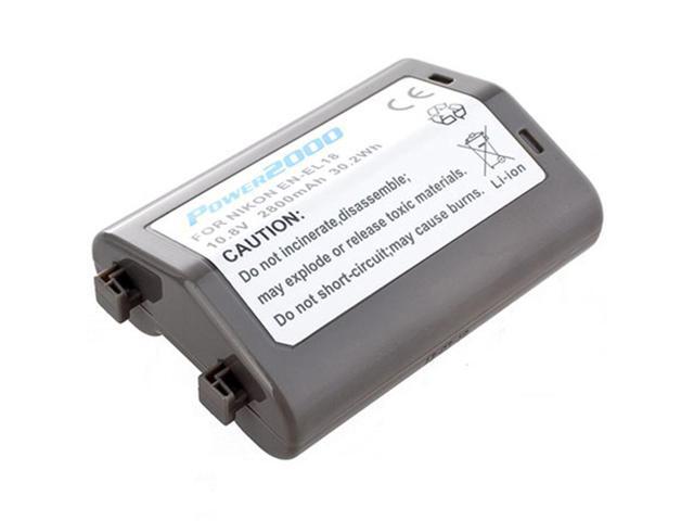 Power2000 EN-EL18 10.8V 2800mAh Rechargeable Lithium-Ion Battery for Nikon Digital Cameras