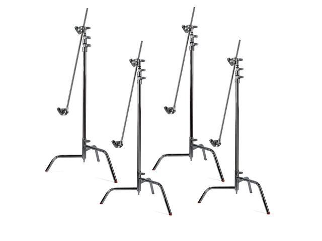 Matthews 40' C+ Stand with Turtle Base and Grip Head and Arm, Chrome, 4-Pack