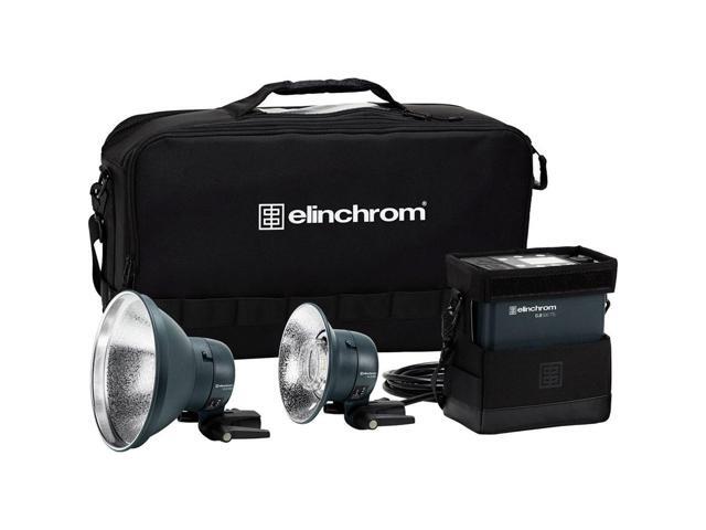 Elinchrom ELB 500 TTL Dual To Go Kit, Includes 2x ELB 500 Flash Head, 7' and 5.3' Reflector, Charger, Battery, Snappy Carry Bag with Shoulder...