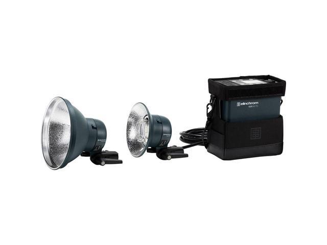 Elinchrom ELB 500 TTL Dual To Go Kit, Includes 2x ELB 500 Flash Head, 7' and 5.3' Reflector, Charger, Battery, Snappy Carry Bag with Shoulder...