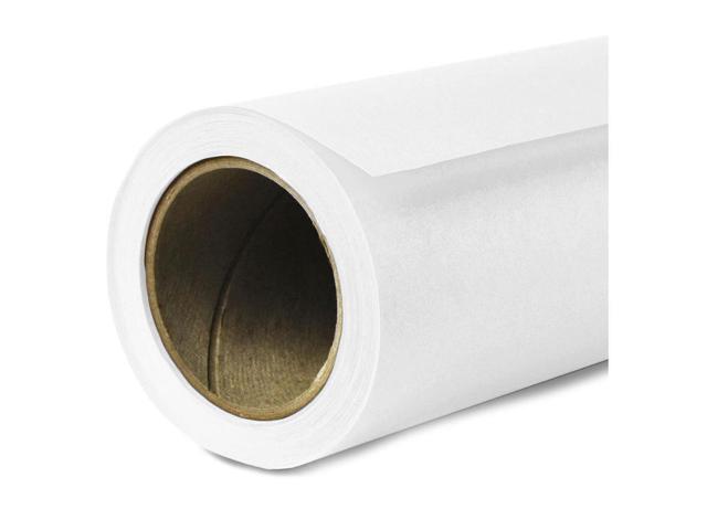 Savage 26'x36' Widetone Seamless Background Paper, Super White, 2-Pack, Bundle with 4x 1-1/4x1' Steel Spring Orange Clamp