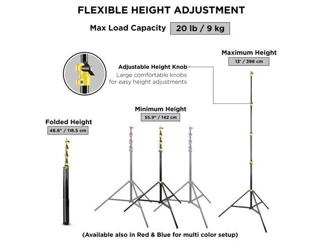 Flashpoint Pro Air-Cushioned Heavy-Duty Light Stand (Yellow, 13') #FP-S-13-YL
