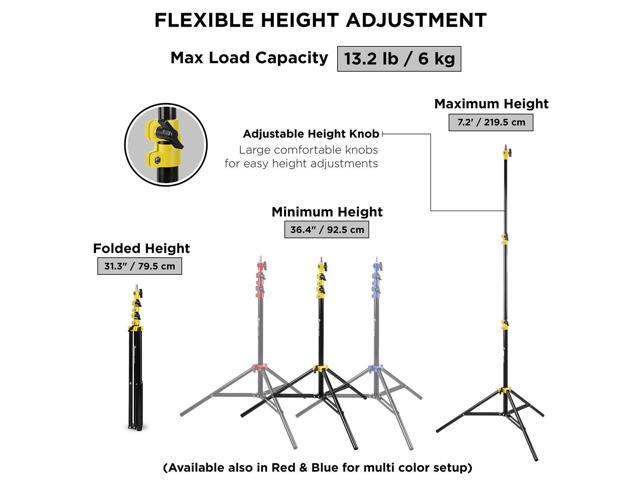 Flashpoint Pro Air-Cushioned Heavy-Duty Light Stand (Yellow, 7.2') #FP-S-7-YL
