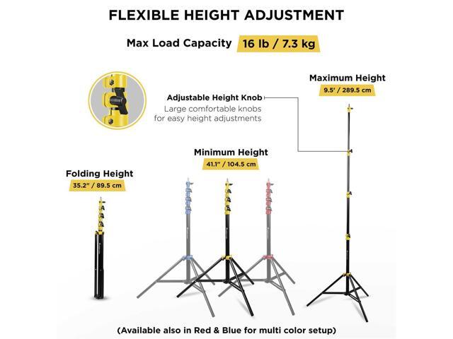 Flashpoint Pro Air-Cushioned Heavy-Duty Light Stand (Yellow, 9.5') #FP-S-9-YL