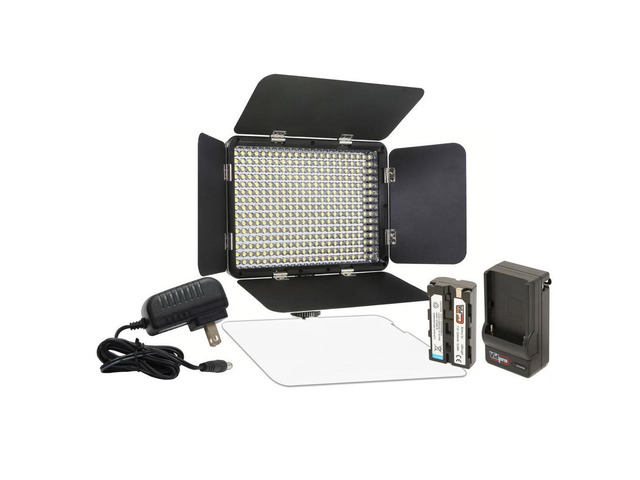 Vidpro LED-330X Varicolor Studio Video Lighting Kit with Built-in Barn Doors & Diffuser Includes Li-ion Battery & Charger, AC Adapter, Adjustable...