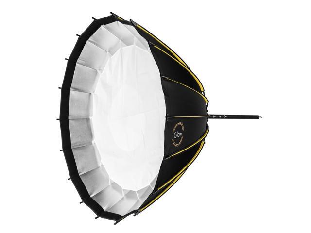 Glow Profond Quick-Open 47.2' Deep Parabolic Softbox with Focusing Rod System (120cm), Octadecagon Fiberglass Rod Round Soft Box with Bowens Mount,...