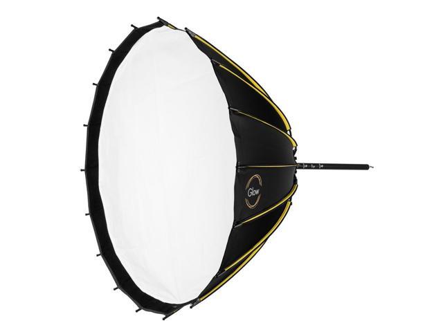 Glow Profond Quick-Open 47.2' Deep Parabolic Softbox with Focusing Rod System (120cm), Octadecagon Fiberglass Rod Round Soft Box with Bowens Mount,...