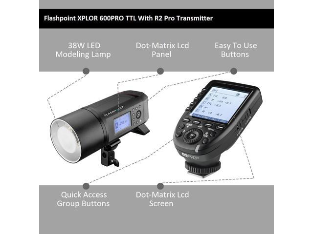 Flashpoint XPLOR 600PRO TTL With R2 Pro Transmitter for Nikon - Godox AD600Pro