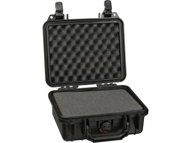 Pelican 1200 Watertight Mini-S Hard Case with Foam Insert - Black