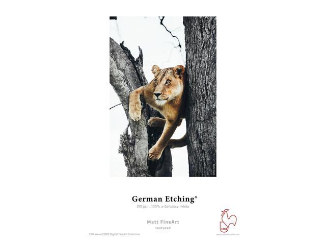 Hahnemuhle Matte German Etching, 100% TCF Pulp, Natural White Inkjet Paper, 19.6 mil., 310 g/mA, 11x17', 25 Sheets