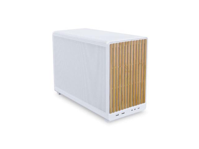 Lian Li A3-mATX PC Case - Wood Edition - Micro ATX Case - Supports 360mm AIO Cooler & 415mm GPU - Wood Front Panel - No Fans Included - White (A3W-WD)