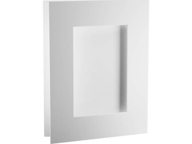 Archival Methods Pre-Cut Exhibition Mats Board, One 11x14' on 16x20' Board, 4 Ply, Bright White, 5 Pack