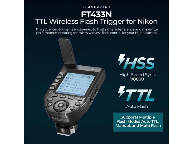 Flashpoint FT433N TTL Wireless Flash Trigger for Nikon