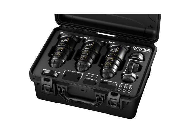 DZOFILM Pictor Super35 Parfocal Cine 3-Lens Kit with 14-30mm, 22-55mm, 50-125mm T2.8 Lens for PL Mount and Canon EF, Black