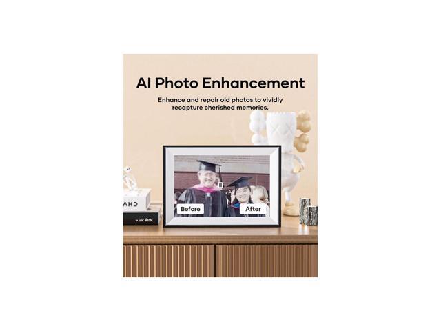 Cozyla 10.1' WXGA Wi-Fi Rechargeable Touchscreen Digital Picture Frame, Black