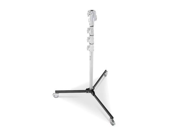 Avenger 11.15' Roller Stand 34 Folding Base, 5 Sections, 4 Risers, Chrome