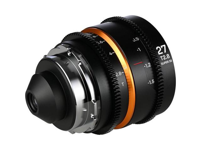 Venus Laowa Nanomorph S35 Prime 3-Lens Bundle with 35mm, 50mm T2.4 and 27mm T2.8 Anamorphic Lens for PL Mount/Canon EF, Amber Flare