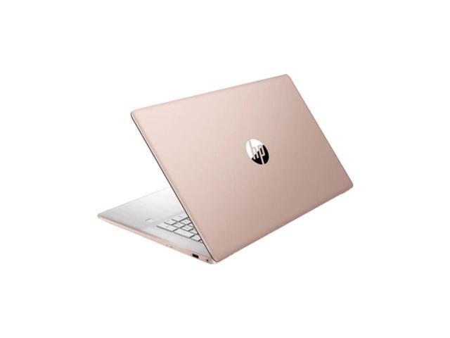 HP 17-cn0514nr 17.3' HD+ Laptop, Intel Celeron N4500 1.1GHz, 4GB RAM, 256GB SSD, Windows 11 Home S Mode, Pale Gold Rose/Natural Silver