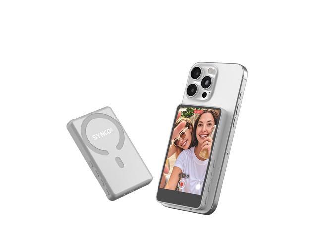 Synco Audio 3.9' XView M4 Wireless Selfie Monitor Screen with MagSafe for Phone Vlogging, White