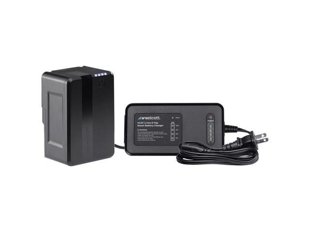 Westcott MV95 Mini 95Wh 14.8V 6400mAh Lithium-ion V-Mount Battery with D-Tap Charger, Black