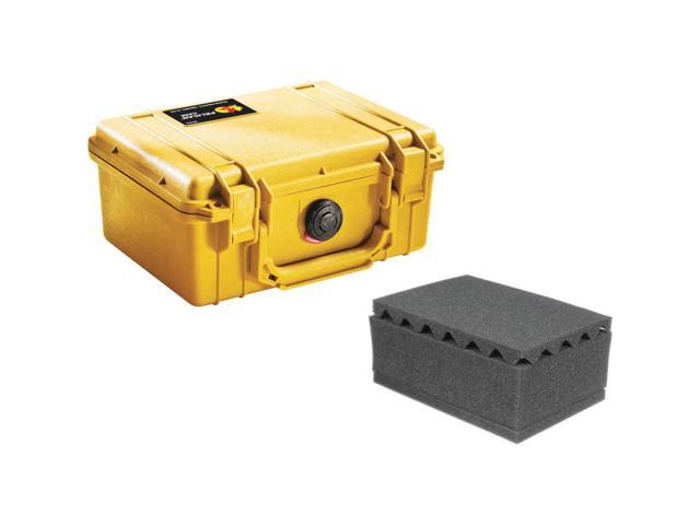 Pelican 1150 Watertight Hard Case with Foam Insert - Yellow